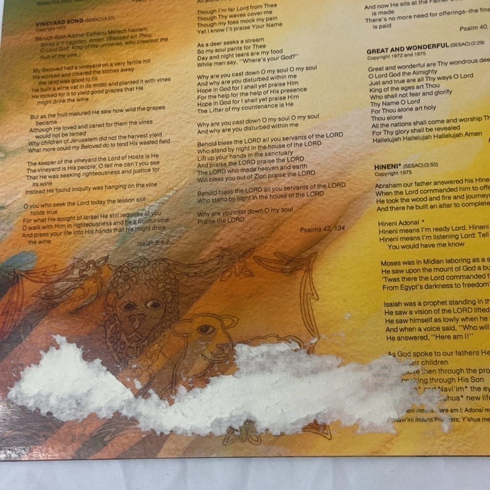 Liberated Wailing Wall Messianic Way 1984 Jews For Jesus Vinyl Record LP - Picture 13 of 13
